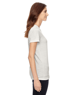 Sample of Alternative 01978E1 Ladies' Ideal Eco Jersey Triblend Pocket T-Shirt in ECO IVORY from side sleeveleft