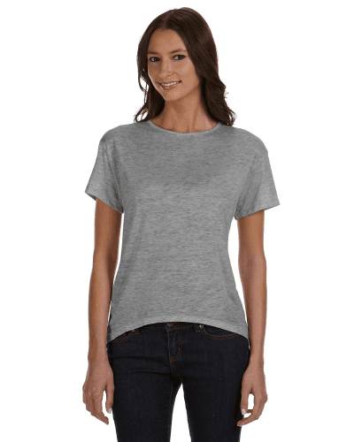 Sample of Alternative 0262382 Ladies' Pony Mélange Burnout T-Shirt with Back Strap in ASH HEATHER style