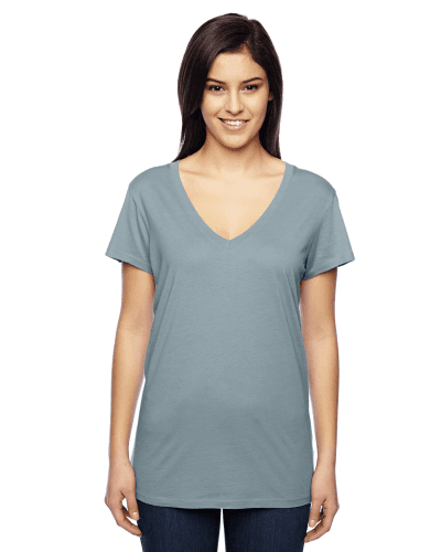 Sample of Alternative 02840MR Ladies' Everyday Cotton Modal V-Neck in BLUE FOG style