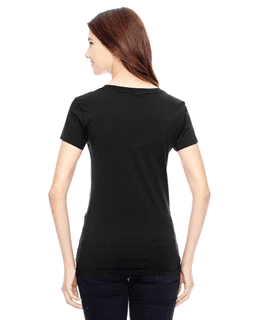 Sample of Alternative 04135C1 Ladies' Vintage Garment-Dyed T-Shirt in BLACK from side back