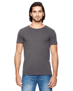 Sample of Alternative 04162C1 Men's Heritage Garment-Dyed T-Shirt in ASPHALT from side front