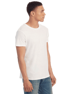 Sample of Alternative 04162C1 Men's Heritage Garment-Dyed T-Shirt in WHITE from side sleeveleft