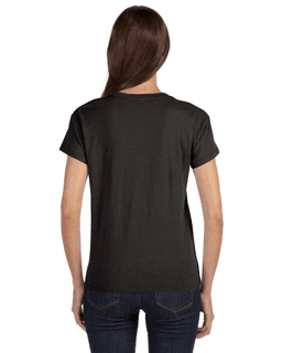 Sample of Alternative 04521C1 Ladies' Roadtrip T-Shirt in BLACK from side back