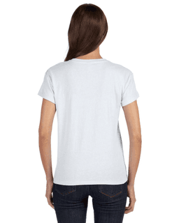 Sample of Alternative 04521C1 Ladies' Roadtrip T-Shirt in WHITE from side back