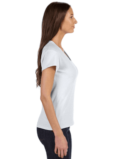 Sample of Alternative 04521C1 Ladies' Roadtrip T-Shirt in WHITE from side sleeveleft