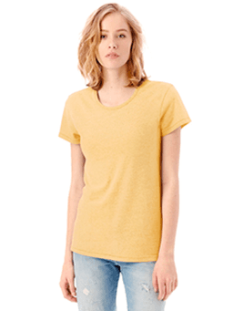 Sample of Alternative 05052BP Ladies' Keepsake Vintage Jersey T-Shirt in MAIZE from side front