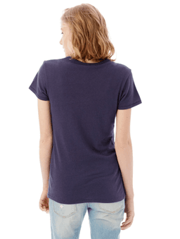 Sample of Alternative 05052BP Ladies' Keepsake Vintage Jersey T-Shirt in NAVY from side back