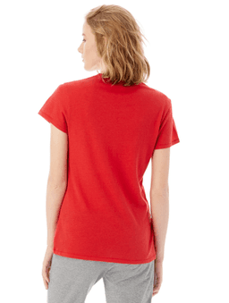 Sample of Alternative 05052BP Ladies' Keepsake Vintage Jersey T-Shirt in RED from side back