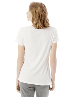 Sample of Alternative 05052BP Ladies' Keepsake Vintage Jersey T-Shirt in WHITE from side back