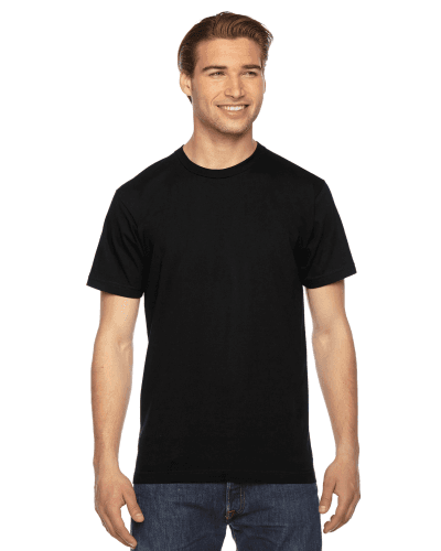 Sample of American Apparel 2001 Unisex Fine Jersey USA Made T-Shirt in BLACK style