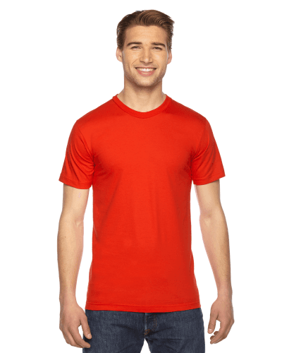 Sample of American Apparel 2001 Unisex Fine Jersey USA Made T-Shirt in ORANGE style