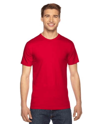 Sample of American Apparel 2001 Unisex Fine Jersey USA Made T-Shirt in RED style