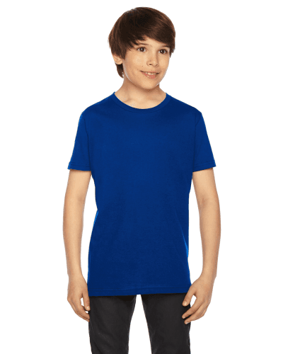 Sample of American Apparel 2201 Youth Fine Jersey USA Made Short-Sleeve T-Shirt in LAPIS style