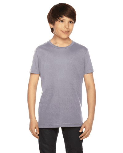 Sample of American Apparel 2201 Youth Fine Jersey USA Made Short-Sleeve T-Shirt in SLATE style