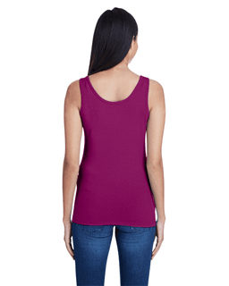 Sample of Anvil 2420L Ladies' Stretch Tank in RASPBERRY from side back