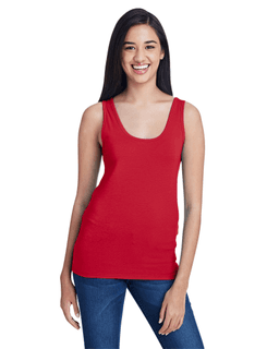 Sample of Anvil 2420L Ladies' Stretch Tank in RED from side front