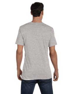 Sample of Canvas 3001 - Unisex Jersey Short-Sleeve T-Shirt in ATHLETIC HEATHER from side back