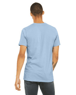 Sample of Canvas 3001 - Unisex Jersey Short-Sleeve T-Shirt in BABY BLUE from side back