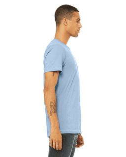 Sample of Canvas 3001 - Unisex Jersey Short-Sleeve T-Shirt in BABY BLUE from side sleeveleft