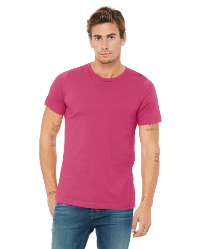 Sample of Canvas 3001 - Unisex Jersey Short-Sleeve T-Shirt in BERRY style