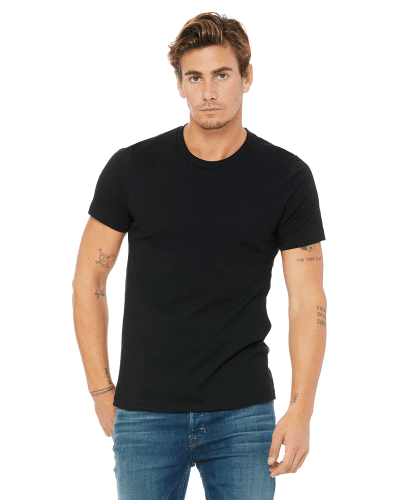 Sample of Canvas 3001 - Unisex Jersey Short-Sleeve T-Shirt in BLACK style