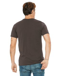 Sample of Canvas 3001 - Unisex Jersey Short-Sleeve T-Shirt in BROWN from side back