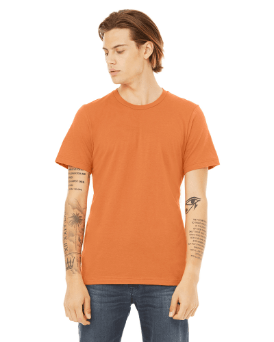 Sample of Canvas 3001 - Unisex Jersey Short-Sleeve T-Shirt in BURNT ORANGE style