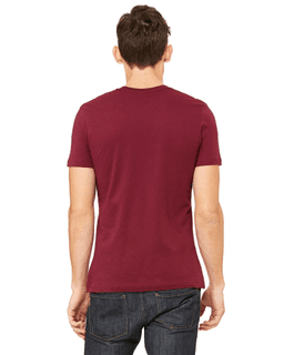 Sample of Canvas 3001 - Unisex Jersey Short-Sleeve T-Shirt in CARDINAL from side back