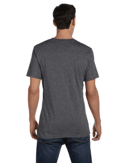 Sample of Canvas 3001 - Unisex Jersey Short-Sleeve T-Shirt in DEEP HEATHER from side back