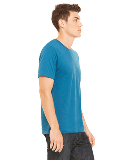 Sample of Canvas 3001 - Unisex Jersey Short-Sleeve T-Shirt in DEEP TEAL from side sleeveleft