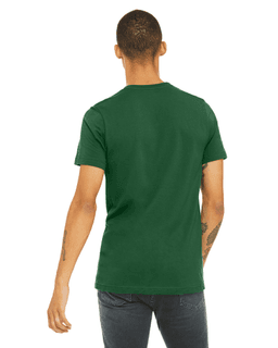 Sample of Canvas 3001 - Unisex Jersey Short-Sleeve T-Shirt in EVERGREEN from side back