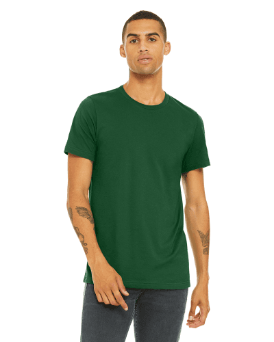 Sample of Canvas 3001 - Unisex Jersey Short-Sleeve T-Shirt in EVERGREEN style