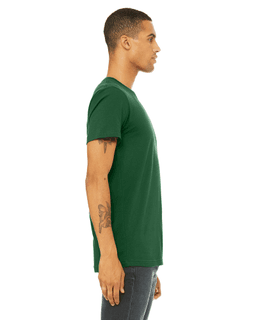 Sample of Canvas 3001 - Unisex Jersey Short-Sleeve T-Shirt in EVERGREEN from side sleeveleft