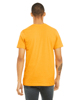 Sample of Canvas 3001 - Unisex Jersey Short-Sleeve T-Shirt in GOLD from side back