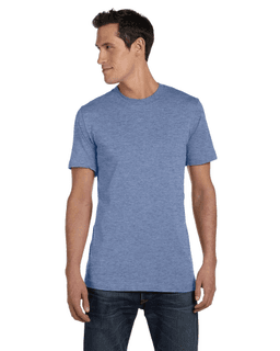 Sample of Canvas 3001 - Unisex Jersey Short-Sleeve T-Shirt in HEATHER BLUE from side front