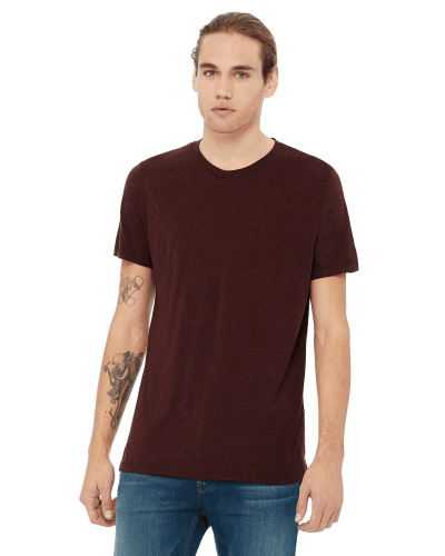 Sample of Canvas 3001 - Unisex Jersey Short-Sleeve T-Shirt in HEATHER CARDINAL style