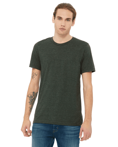 Sample of Canvas 3001 - Unisex Jersey Short-Sleeve T-Shirt in HEATHER FOREST style