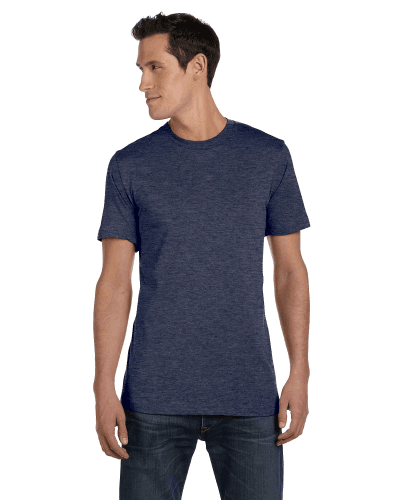 Sample of Canvas 3001 - Unisex Jersey Short-Sleeve T-Shirt in HEATHER NAVY style