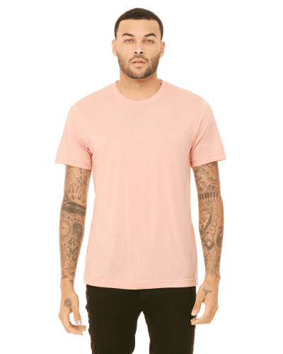 Sample of Canvas 3001 - Unisex Jersey Short-Sleeve T-Shirt in HEATHER PEACH style