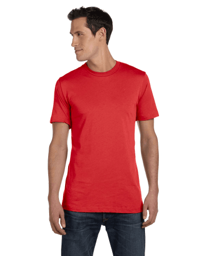 Sample of Canvas 3001 - Unisex Jersey Short-Sleeve T-Shirt in HEATHER RED style