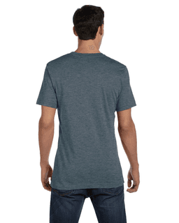 Sample of Canvas 3001 - Unisex Jersey Short-Sleeve T-Shirt in HEATHER SLATE from side back