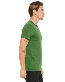 Sample of Canvas 3001 - Unisex Jersey Short-Sleeve T-Shirt in LEAF from side sleeveleft