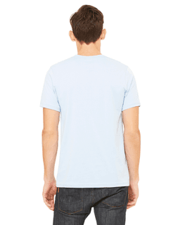 Sample of Canvas 3001 - Unisex Jersey Short-Sleeve T-Shirt in LIGHT BLUE from side back