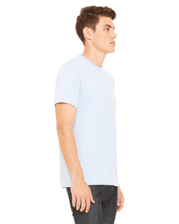 Sample of Canvas 3001 - Unisex Jersey Short-Sleeve T-Shirt in LIGHT BLUE from side sleeveleft