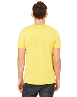 Sample of Canvas 3001 - Unisex Jersey Short-Sleeve T-Shirt in MAIZE YELLOW from side back