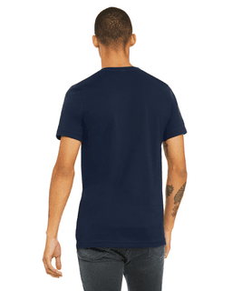 Sample of Canvas 3001 - Unisex Jersey Short-Sleeve T-Shirt in NAVY from side back