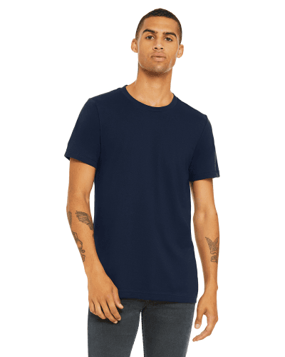 Sample of Canvas 3001 - Unisex Jersey Short-Sleeve T-Shirt in NAVY style