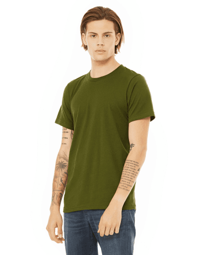 Sample of Canvas 3001 - Unisex Jersey Short-Sleeve T-Shirt in OLIVE style