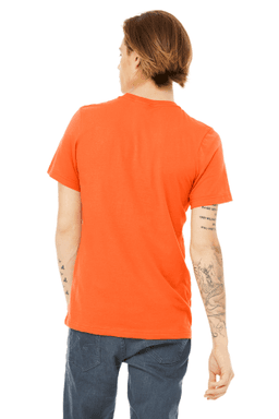 Sample of Canvas 3001 - Unisex Jersey Short-Sleeve T-Shirt in ORANGE from side back