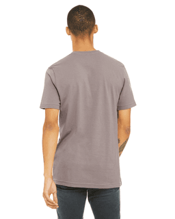 Sample of Canvas 3001 - Unisex Jersey Short-Sleeve T-Shirt in PEBBLE BROWN from side back